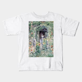 The Garden in Its Glory by Childe Hassam Kids T-Shirt